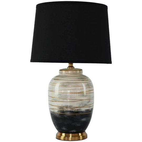 Ombre Design Ceramic Base Table Lamp with Shade