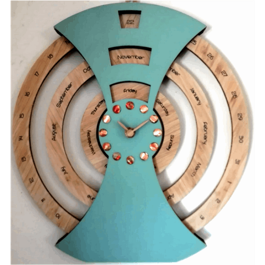 Green Orbital Perpetual Wall Clock