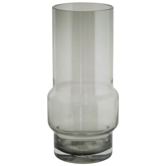 Smoke Grey Cylinder Glass Vase