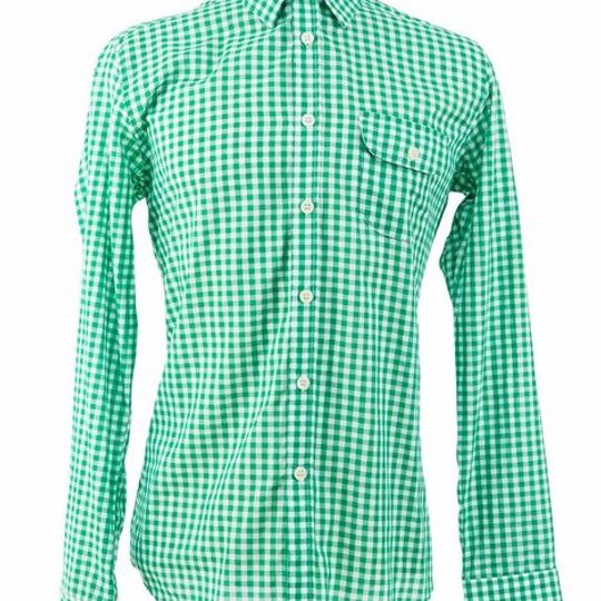 Men's Classic Green Gingham Check Shirt
