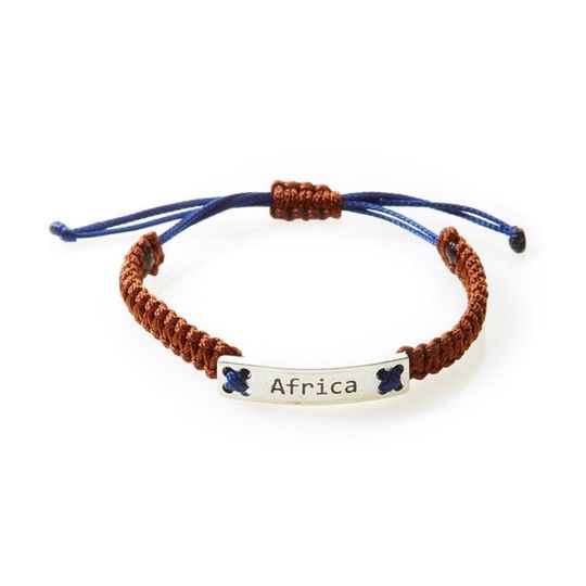 CHAMP Macrame Bracelet Africa - Choc Brown/Navy Blue