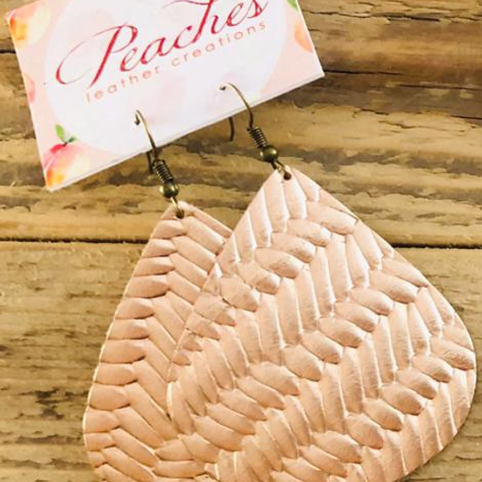 Metallic Rose Gold Basketweave