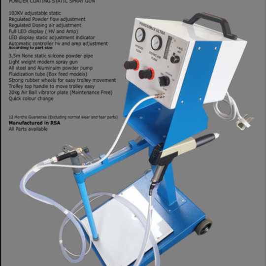 POWDERMAX Ultra powder coating static gun unit (complete)