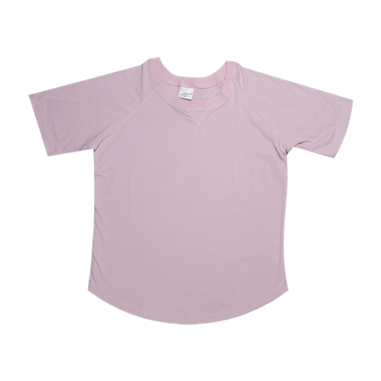 Ladies Short Sleeve - V-Detail Pink