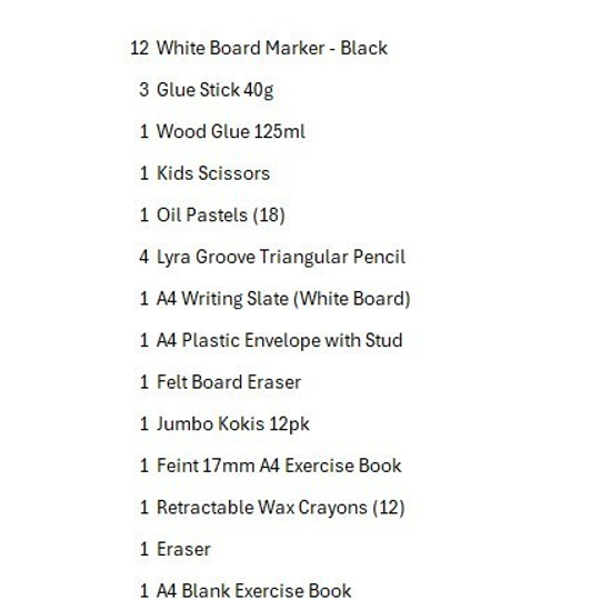 Gr 0 Stationery Pack