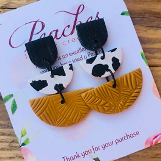 Black & Mustard Dangles