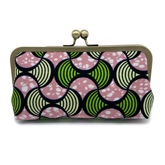 Jess - Ankara Pink Green Shells