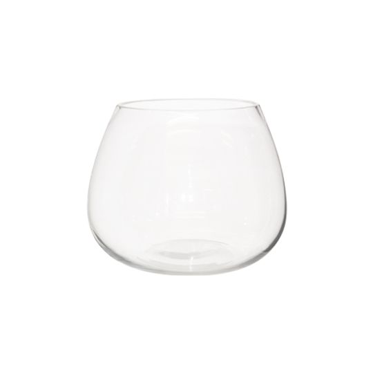 CLEAR GLASS TULIP VASE
