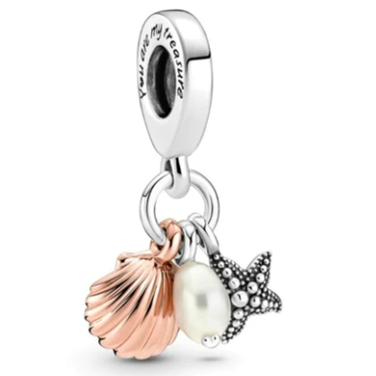 Pearl, Starfish and Shell Charm