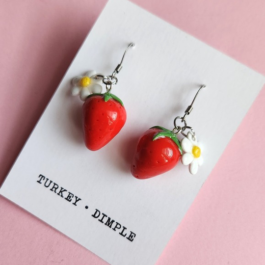 Strawberry Earring Pair
