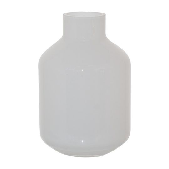 White Glass Bottle Vase