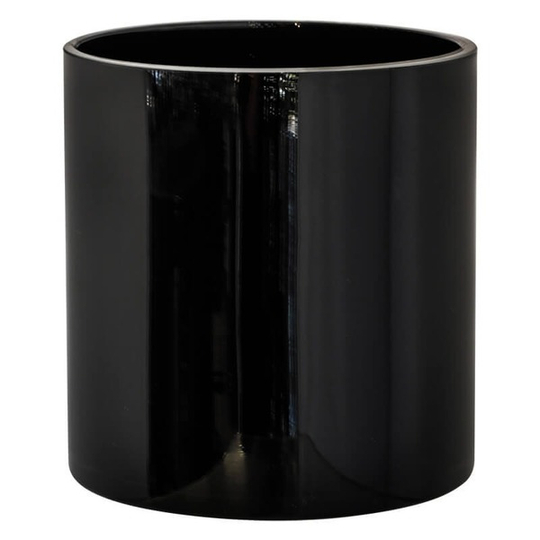 Black Glass Cylinder Vase