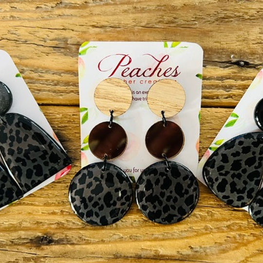 Charcoal Cheetah Wood & Resin Design