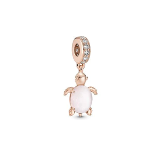 Rose Gold Plated Turtle Dangle Charm