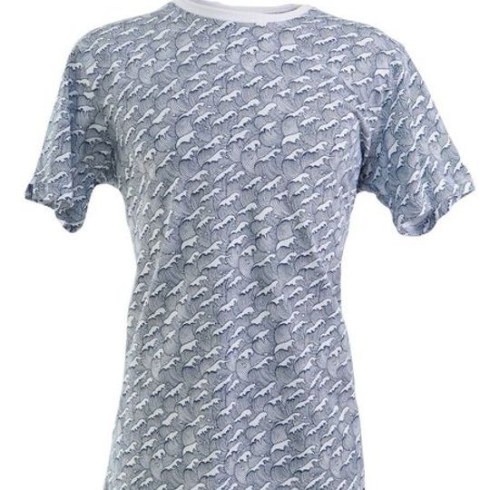 Men's Retro Wave Print T-Shirt