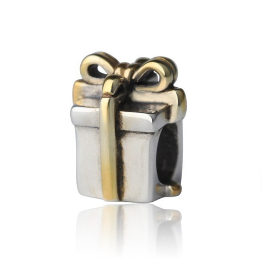 Two Tone Gold and Silver Gift Box