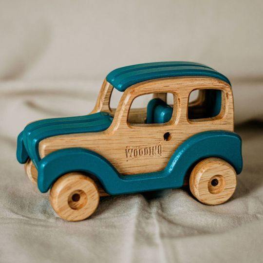 "Woody" Wooden Toy Car