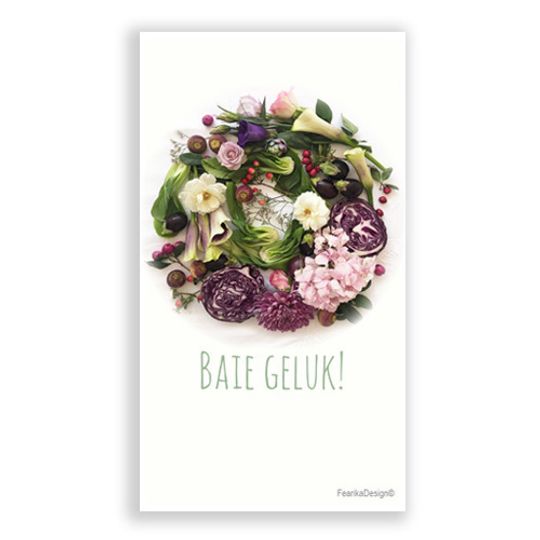 10 Little Letters - Flower & Veg Wreath - "Baie Geluk"