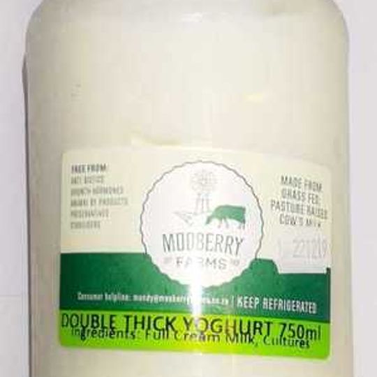 Mooberry Greek Yougurt In A Glass Container (750ml)