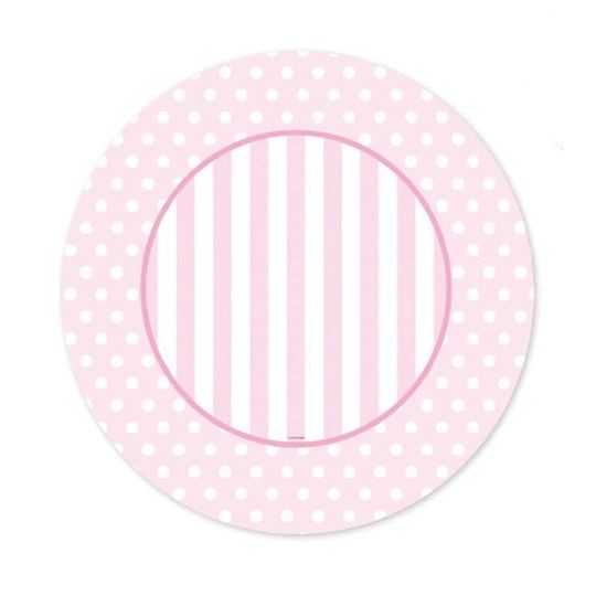 36 Placemats - Pink Polka Dots & Stripes