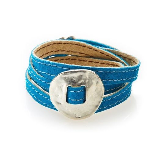 BOLD Reversible suede Bracelet & Choker Plate - Turquoise/Beige