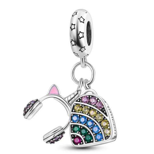 Unicorn & Rainbow Handbag Charm