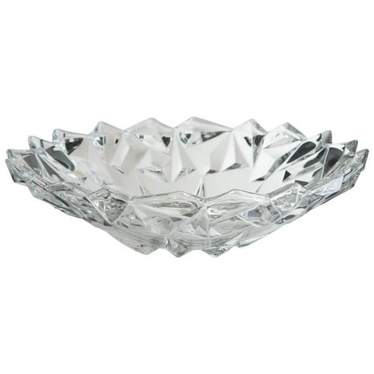 Glass Diamond Flat Ice Bowl / Decor Bowl - Large