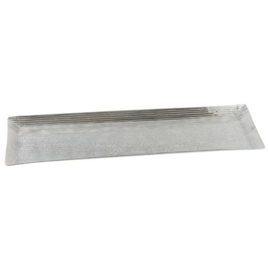 Aluminium Silver Rectangular Decor Tray