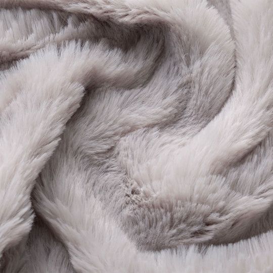Lux Faux Fur Throw Blanket - Mink