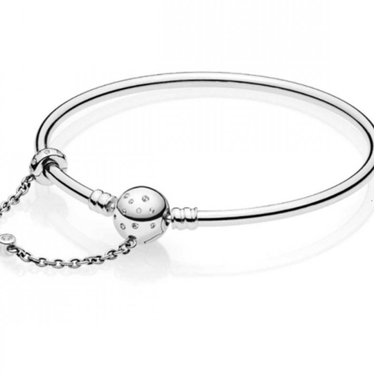 Million Zirconia Bangle with Chain