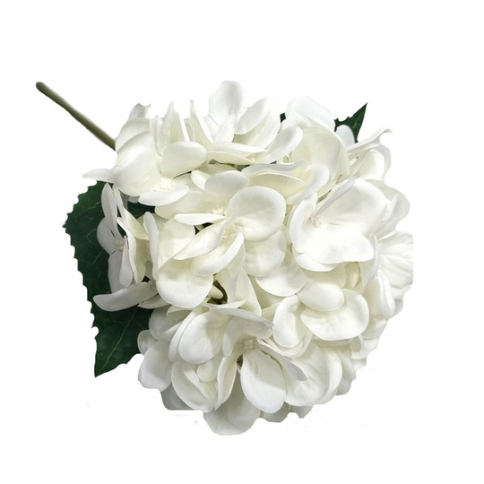 Artificial Hydrangeas Single Stem 50cm - White