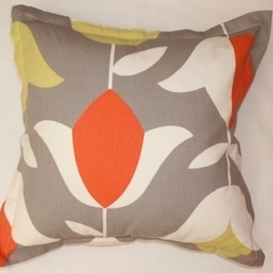 orange tulip cushion cover