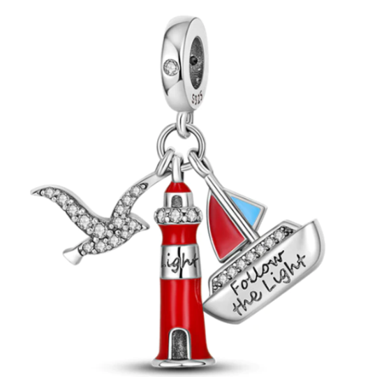 Lighthouse "Follow the Light" Charm