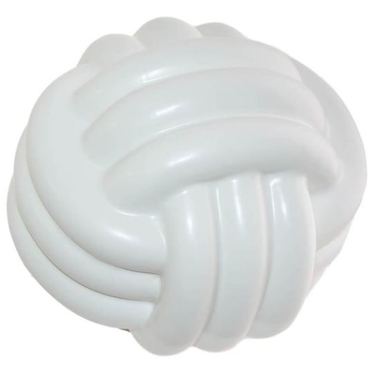 White Ceramic Rope Ball Ornament