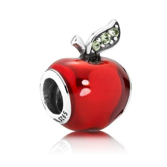 Red Apple Zirconia Detail Charm