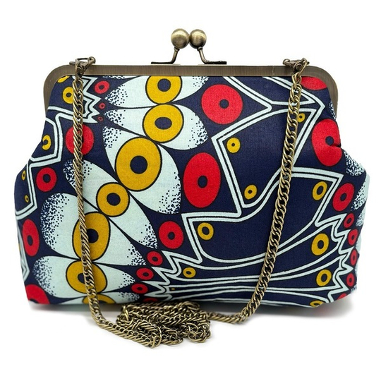 Lucy - Ankara Royal Blue Red Gold