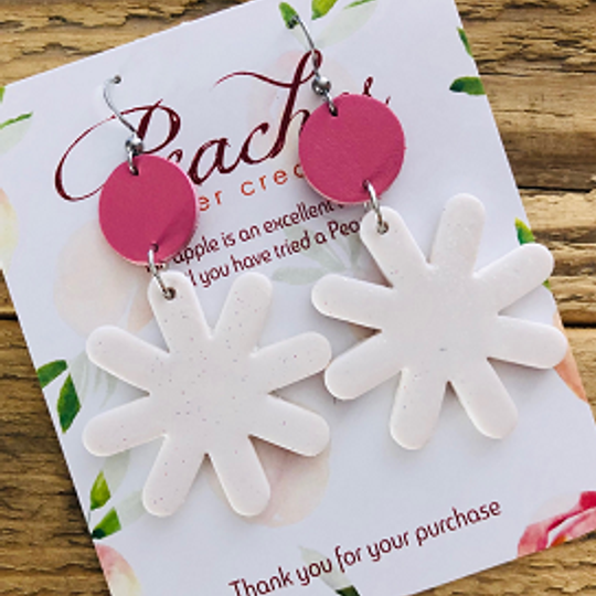White Glitter Daisies