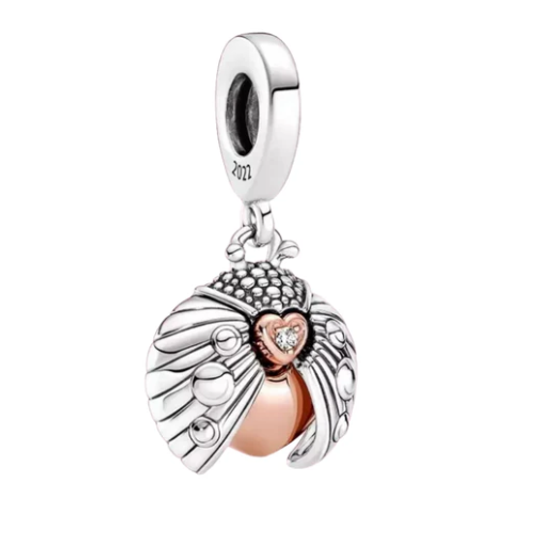 Rose Gold Ladybird Charm