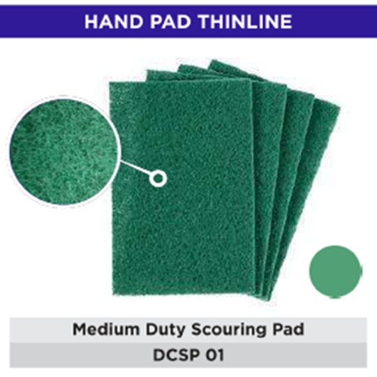 600GSM Medium Duty Green Scouring Pad 8mm (10pcs/pack)