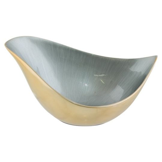 Decorative Metal Bowl - Gold/Grey
