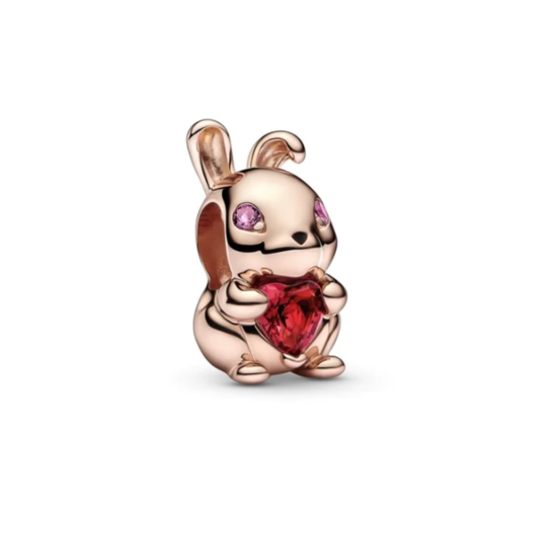 Rose Gold Plated Some Bunny Loves You Charm