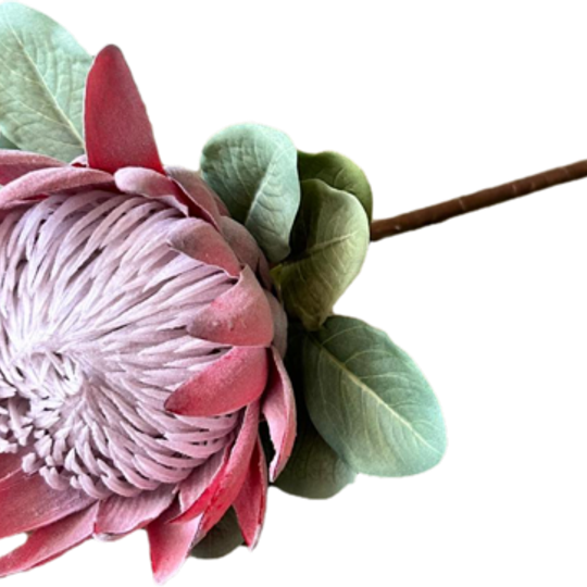 Artificial Large Head King Protea Flower Single Stem