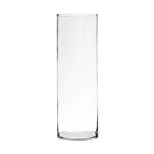 CLEAR GLASS CYLINDER VASE