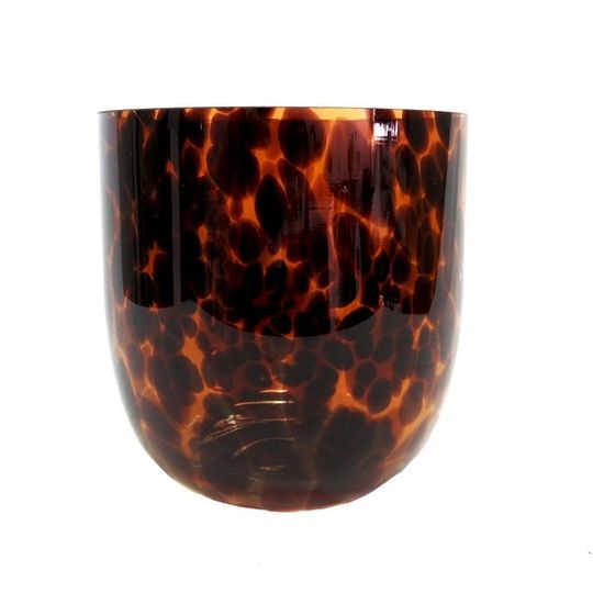 Tortoise shell design Glass Vase - Large