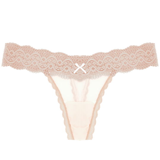 Lace Thong in Peachy Keen