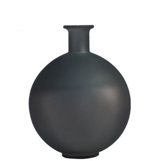 Smoke Matte Grey Bottle Vase - Large
