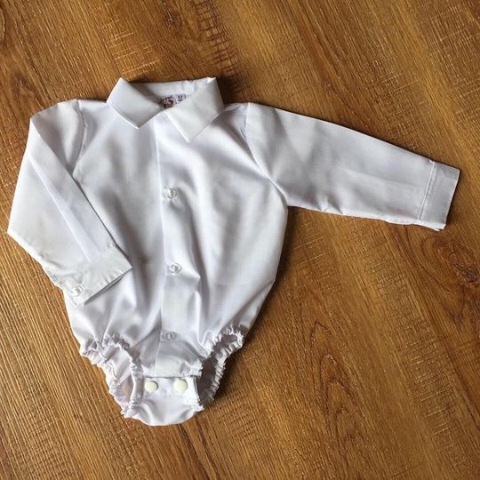Formal baby shirt long sleeve white