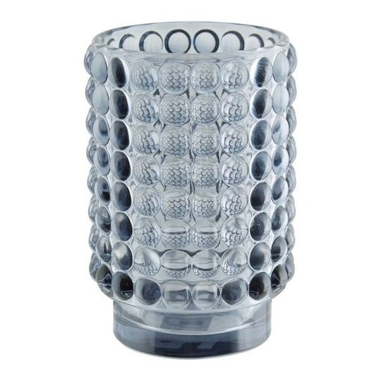 Dotted Glass Candle Votive - Blue