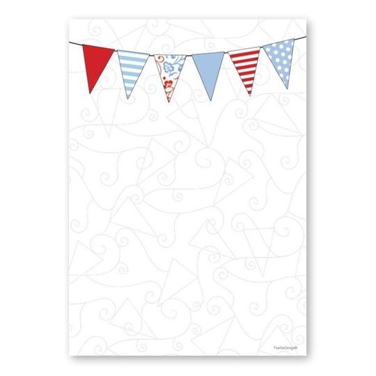 A6 Notebook - Red & Blue Bunting