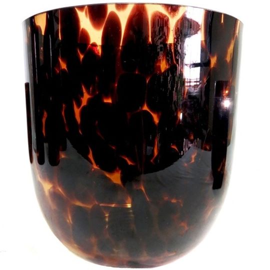 Tortoise shell design Glass Vase - Medium